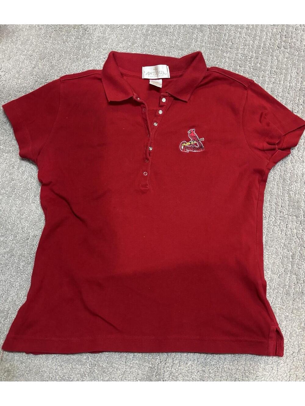STL Cardinals Women's Red Collared Tee